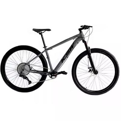 Bicicleta Aro 29 Ksw 12 Vel Alumínio Suspensão 80mm Freios A Disco Grafite Fosco -ad Pto 15