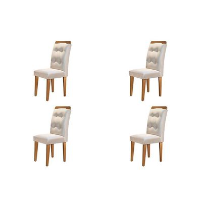 Conjunto 4 Cadeiras Para Sala De Jantar Imbuia.
