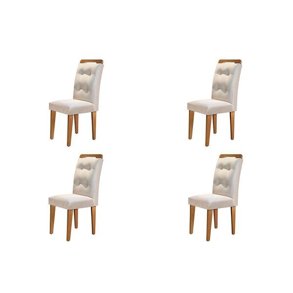 Conjunto 4 Cadeiras Para Sala De Jantar Imbuia.