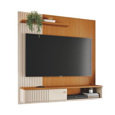 Bancada Suspensa Com Design Clean Aurora Cinamomo/off-white