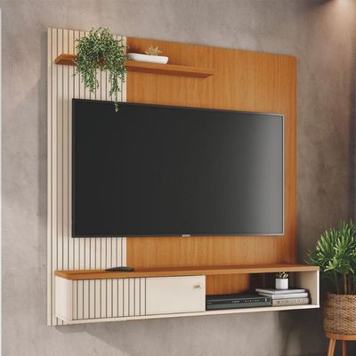 Bancada Suspensa Com Design Clean Aurora Cinamomo/off-white