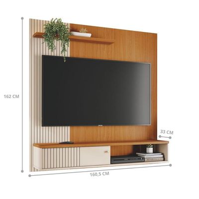 Bancada Suspensa Com Design Clean Aurora Cinamomo/off-white