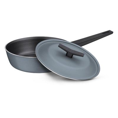 Frigideira Funda Tramontina Spezia Induction Azul Em Alumínio Com Revestimento Em Antiaderente Com Tampa 24 Cm