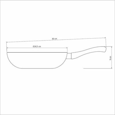 Frigideira Funda Tramontina Paris 24cm Em Alumínio Com Revestimento Antiaderente Chumbo