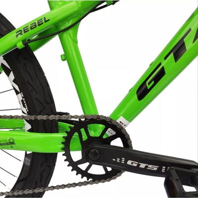 Bicicleta Aro 26 Freeride Gta Rebel Verde Single Freio Hidráulico