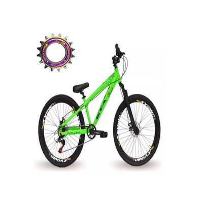 Bicicleta Aro 26 Freeride Gta Rebel Verde Single Freio Hidráulico