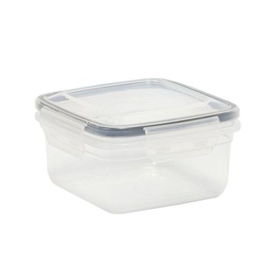 Kit 3 Potes Quadrados Herméticos Transparente
