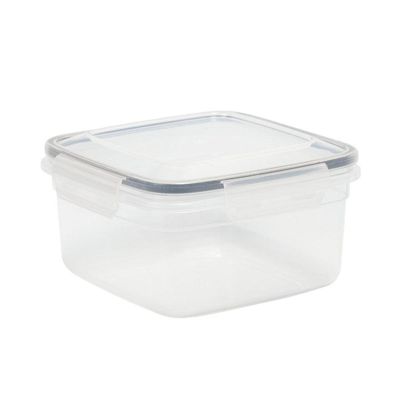 Kit 3 Potes Quadrados Herméticos Transparente