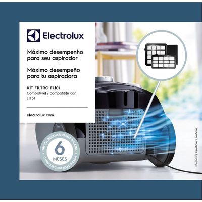 Kit 3 Filtros ORIGINAIS para Aspirador de Pó LTI31 (FLI01) Electrolux Não se aplica