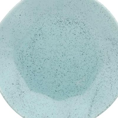 Jogo de 6 Pratos Rasos Oxford Ryo Blue Bay Azul Claro 27,5cm Porcelana