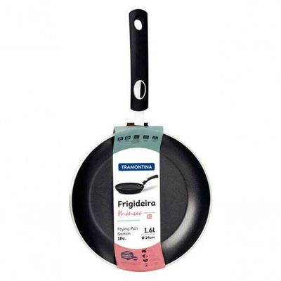 Frigideira Tramontina Mônaco Induction Com Revestimento Interno E Externo Antiaderente Starflon Premium Preto 24cm