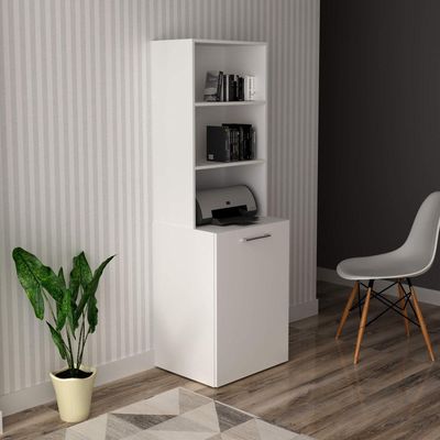 Armário Mesa Multiuso 54x136x168,4cm Retrátil Bancada ME4171 Branco Tecnomobili Dobravél