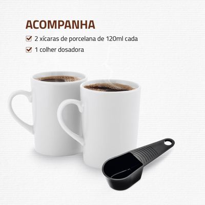Cafeteira Elétrica Smart Coffe Mondial Preto e Inox 500W C-42-2X-BI 110