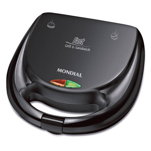 Sanduicheira Grill Mondial Fast S-12 Preta 127V 220V