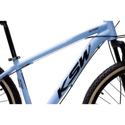 Bicicleta Aro 29 Ksw 21 Marchas Alumínio Cambio Shimano Freio A Disco Azul Claro -ad Pto 19