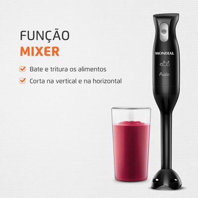 Mixer Pratic Mondial Preto 200W M-15-B 110
