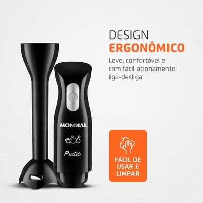 Mixer Pratic Mondial Preto 200W M-15-B 110