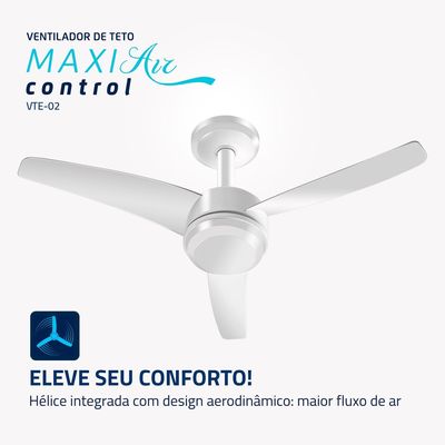 Ventilador de Teto Maxi Air Control Mondial Branco 125W VTE-02 110