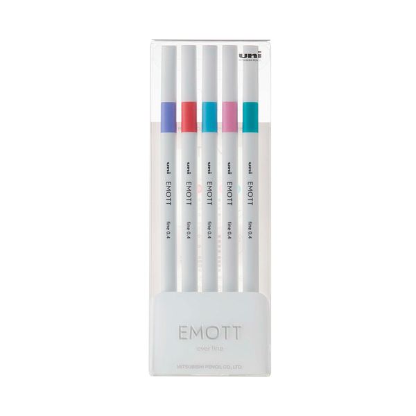 Caneta Esferográfica Uniball Emott Fine CandyPop Colors 0.4mm com 05 Unidades