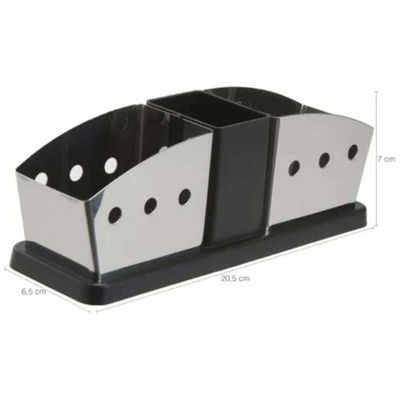 Kit 5 Suportes Inox Porta Sachês Açúcar Adoçante Porta Colherinha Cozinha Restaurante Food Truck