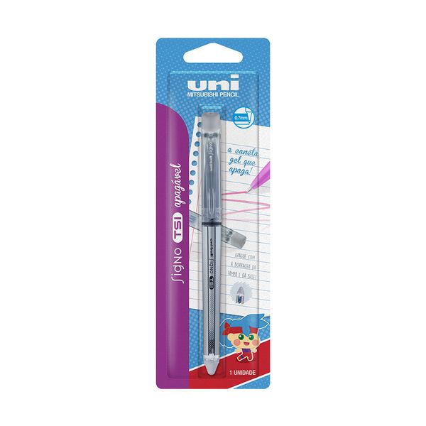 Caneta Gel Uniball Signo TSI Apagável Preta 0.7mm