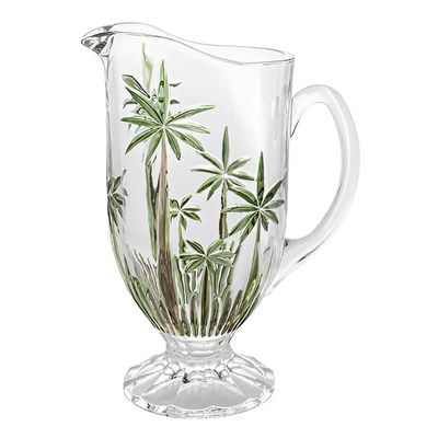 Jarra em cristal ecológico Wolff Palm Tree Sprayed 1,5 litro para sucos e água