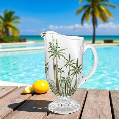 Jarra em cristal ecológico Wolff Palm Tree Sprayed 1,5 litro para sucos e água
