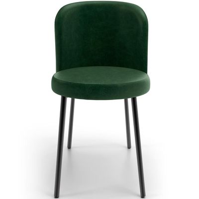 Kit 4 Cadeiras Sala de Jantar Estofada Gavi L02 Couríssimo Verde Musgo - Lyam Decor