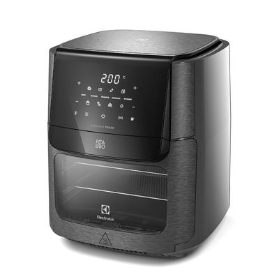 Air Fryer Oven Electrolux Rita Lobo 12L Digital Grafite c/ Espeto e Grelhas Antiaderente (EAF90) 127V