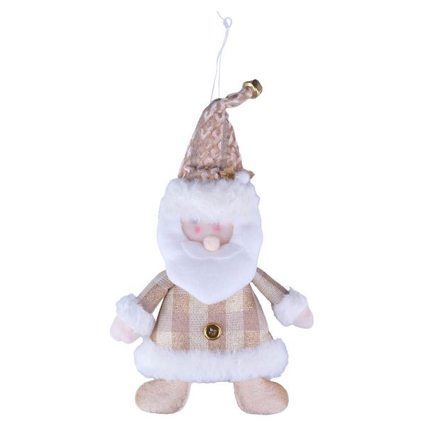 ENFEITE NATAL PAPAI NOEL PENDURAR (DOURADO) 33X18cm