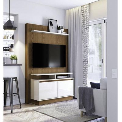 Estante Home Theater Ambiente Fit 1.2 Nature Off White - Imcal