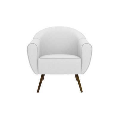 Poltrona Decorativa Sacha Corano Branco