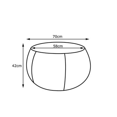 Puff Cleo 70cm Cipatex Caramelo