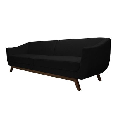 Sofá Boomer 230 cm Corano Preto Gran Belo