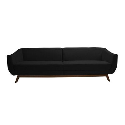 Sofá Boomer 230 cm Corano Preto Gran Belo