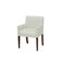 Poltrona Decorativa Liverpool Base Madeira Corano Bege