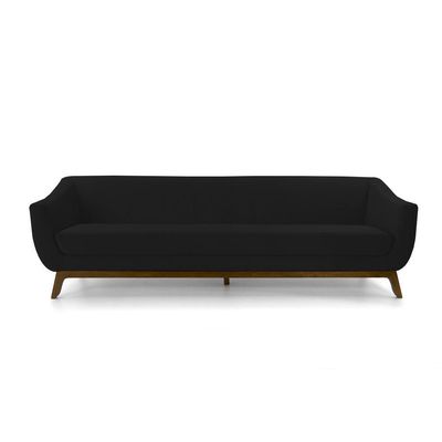 Sofá Boomer 210 cm Corano Preto Gran Belo