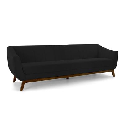 Sofá Boomer 210 cm Corano Preto Gran Belo