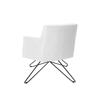 Poltrona Decorativa Nagoya Base Orby Corano Branco