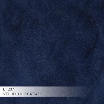 Sofá 4 Lugares com Chaise Base de Madeira Euro 255 Cm Azul