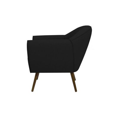 Poltrona Decorativa Sacha Corano Preto