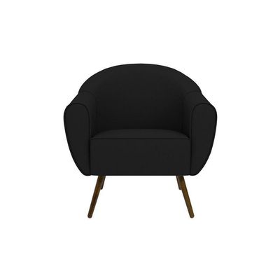 Poltrona Decorativa Sacha Corano Preto