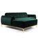 Sofá 3 Lugares com Chaise Base de Madeira Euro 245 Cm Verde