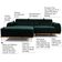 Sofá 3 Lugares com Chaise Base de Madeira Euro 245 Cm Verde
