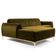 Sofá 4 Lugares com Chaise Base de Madeira 265 Cm Mostarda