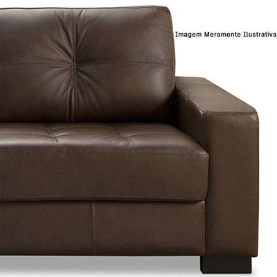 Sofá 2 Lugares Milão 150cm Couro Caramelo