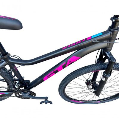 Bicicleta Aro 29 Gta Start Feminina 21v Alumínio Câmbios Shimano Freio A Disco Hidráulico - Preto/rosa