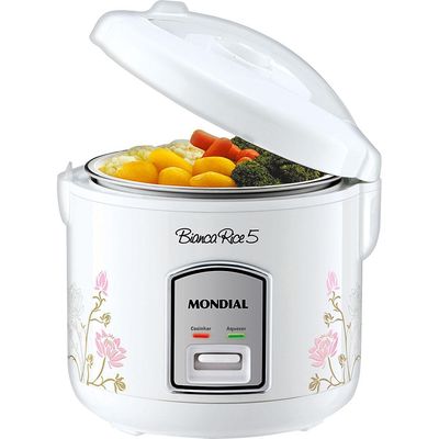 Panela Elétrica de Arroz 5 Xícaras Mondial Bianca Rice NPE-05 Branca 127V