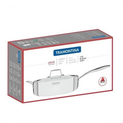 Frigideira Tramontina Grano Inox 30cm Com Corpo Triplo
