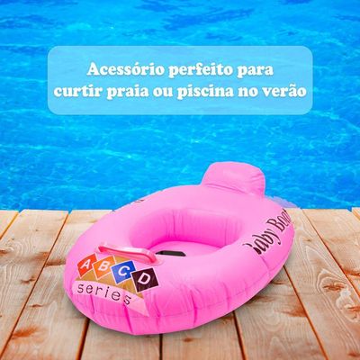 Boia Bote Infantil Inflável Criança Piscina Praia Verão Rosa